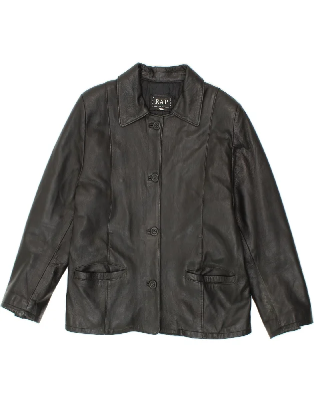 Women's Professional Outfit VINTAGE Womens 3/4 Sleeve Leather Jacket IT 42 Medium Black Leather Women's Professional Outfit VINTAGE Womens 3/4 Sleeve Leather Jacket IT 42 Medium Black Leather