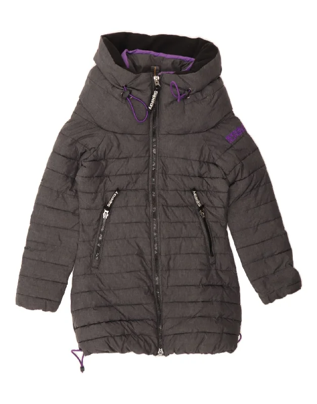 Clearance Sale Online SUPERDRY Womens Loose Fit Hooded Padded Coat UK 10 Small Grey Polyester Clearance Sale Online SUPERDRY Womens Loose Fit Hooded Padded Coat UK 10 Small Grey Polyester