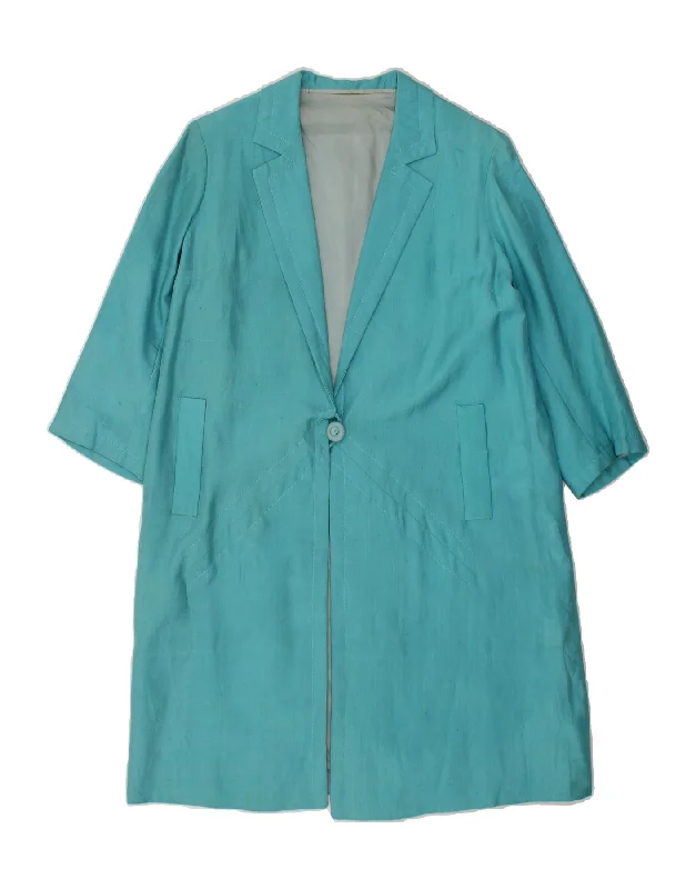Bundle Offer VINTAGE Womens 3/4 Sleeve Overcoat UK 14 Medium Blue