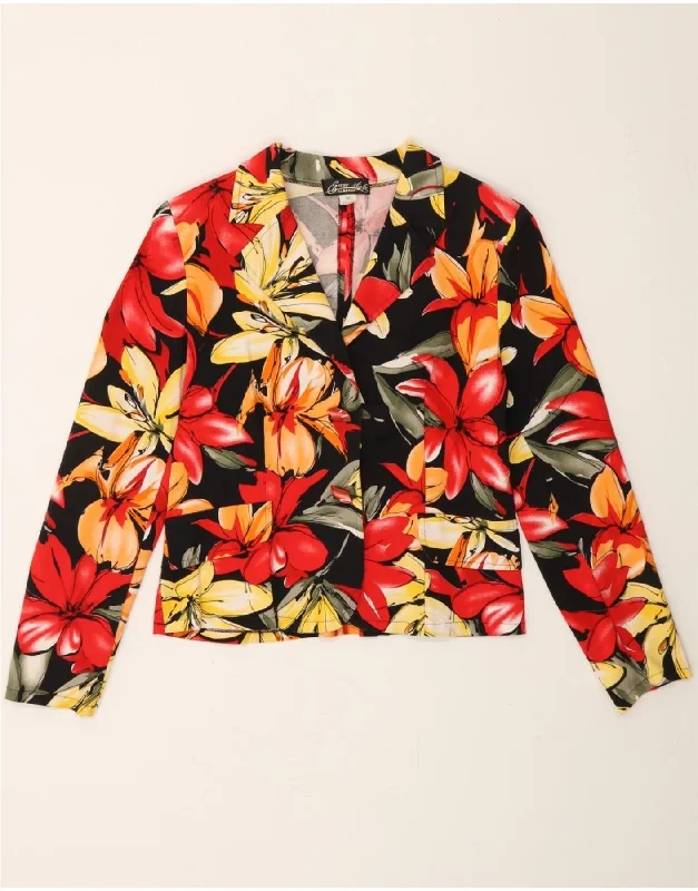 Women's Outerwear Clothing VINTAGE Womens Crop Blazer Jacket IT 40 Small Multicoloured Floral