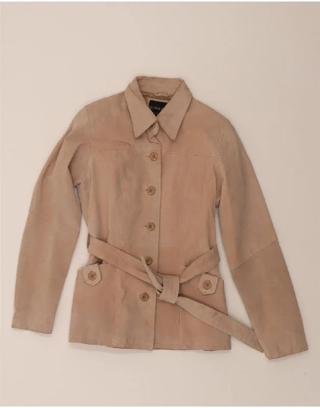 Women's Clothes And Apparel Sets NEUTRAL ZONE Womens Leather Jacket UK 10 Small Beige Leather Women's Clothes And Apparel Sets NEUTRAL ZONE Womens Leather Jacket UK 10 Small Beige Leather