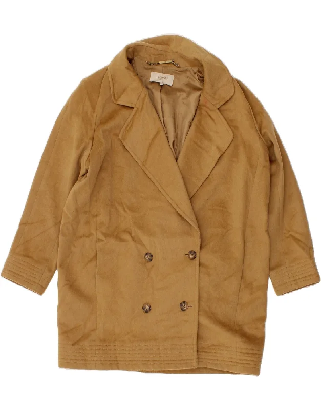 Women's Comfortable Apparel HOBBS Womens Oversized Double Breasted Coat UK 16 Large  Beige Wool