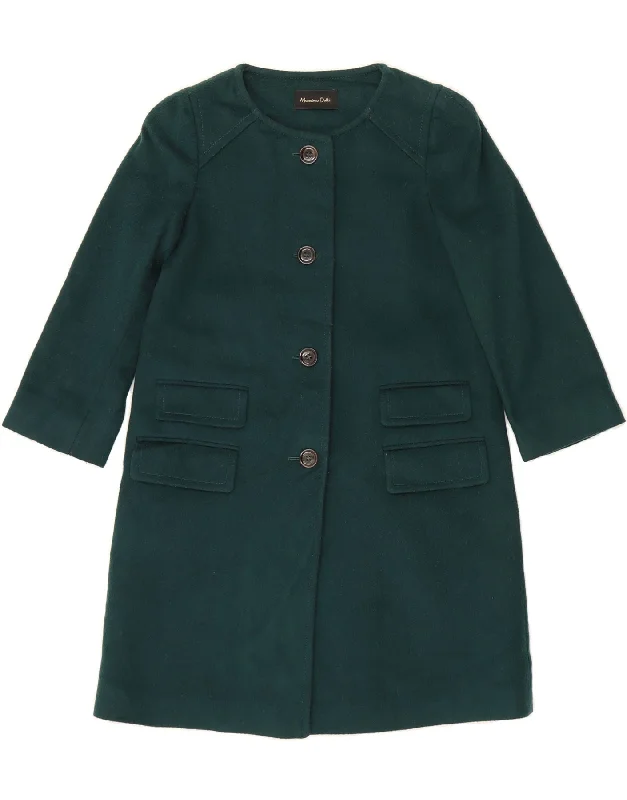 Exclusive Women's Fashion Collection MASSIMO DUTTI Womens 3/4 Sleeve Overcoat EU 38 Small Green Exclusive Women's Fashion Collection MASSIMO DUTTI Womens 3/4 Sleeve Overcoat EU 38 Small Green