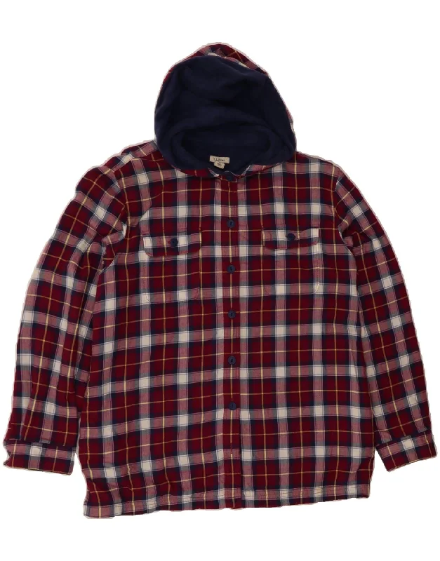 Best Online Clothing Boutiques L.L.BEAN Womens Loose Fit Hooded Bomber Jacket UK 16 Large Burgundy Check Best Online Clothing Boutiques L.L.BEAN Womens Loose Fit Hooded Bomber Jacket UK 16 Large Burgundy Check
