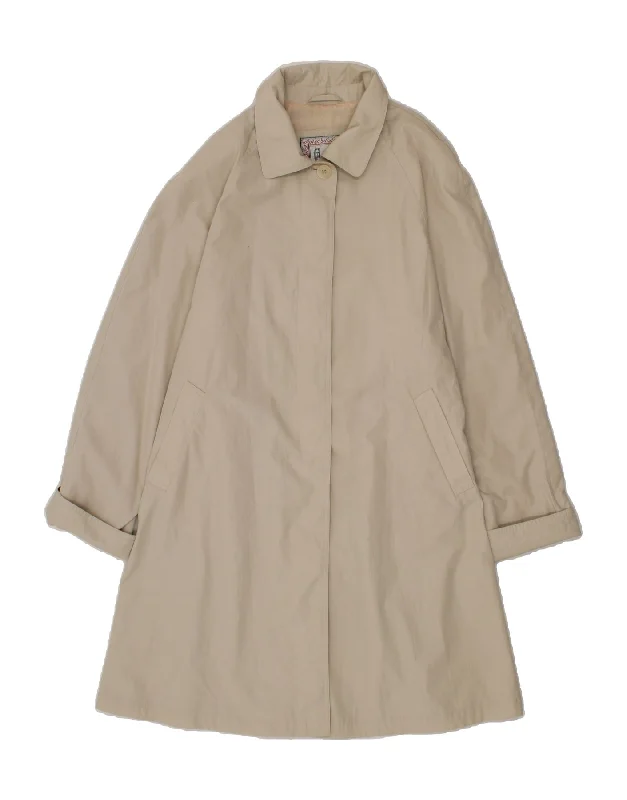 Clothes Women ALBA FORNARI Womens Overcoat IT 48 XL Beige Polyester