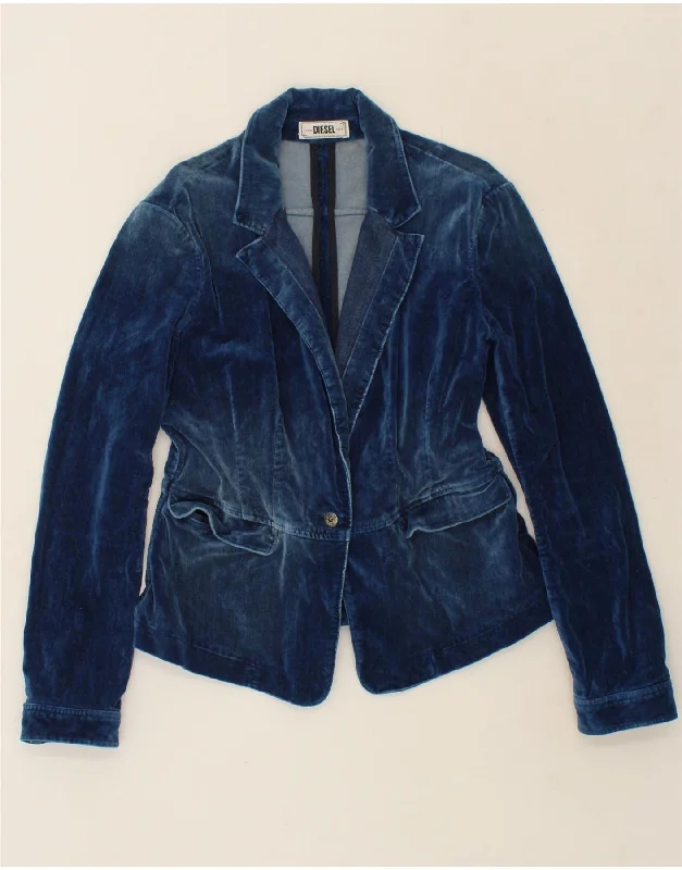 Fashionable Women's Casual Apparel DIESEL Womens Denim Blazer Jacket UK 14 Medium Blue Cotton Fashionable Women's Casual Apparel DIESEL Womens Denim Blazer Jacket UK 14 Medium Blue Cotton