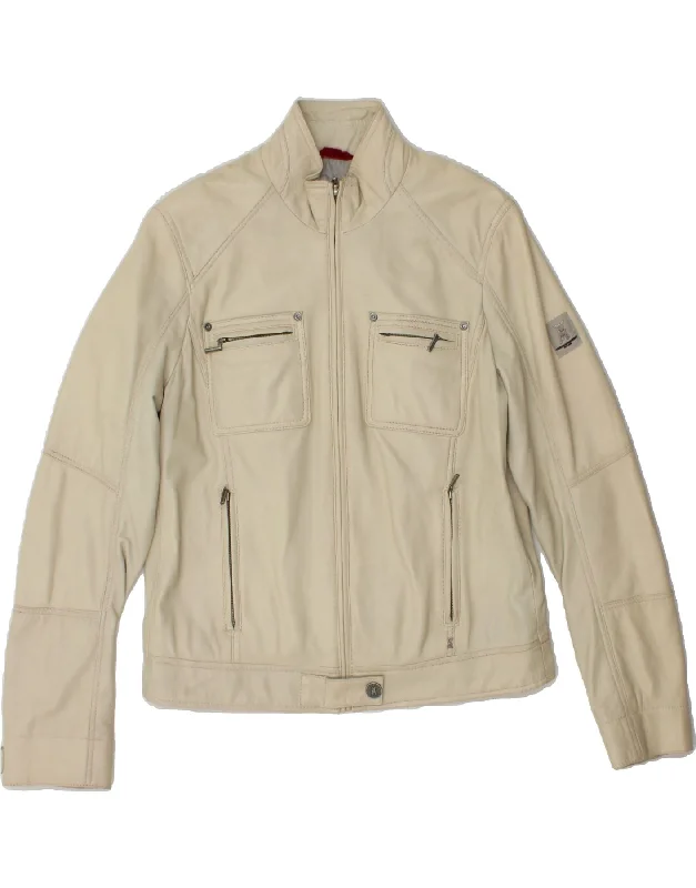 Women's Activewear for Exercise and Sports FRIEDA & FREDDIES Womens Leather Jacket UK 14 Medium Off White