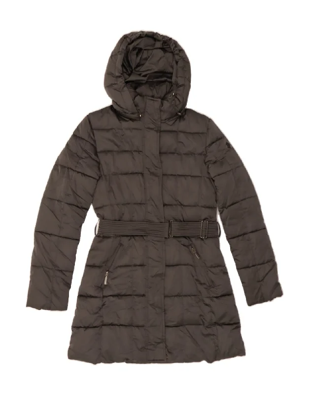 Women's Cozy Winter Attire CHAMPION Womens Hooded Padded Coat UK 10 Small Grey