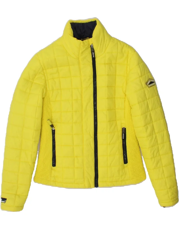 Feminine Dresses for Women in Bold Prints SUPERDRY Womens Padded Jacket UK 12 Medium Yellow Polyester Feminine Dresses for Women in Bold Prints SUPERDRY Womens Padded Jacket UK 12 Medium Yellow Polyester