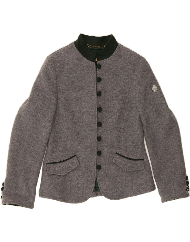 Vintage-Inspired Women's Apparel DOLOMITEN Womens Blazer Jacket IT 44 Medium Grey Virgin Wool Vintage-Inspired Women's Apparel DOLOMITEN Womens Blazer Jacket IT 44 Medium Grey Virgin Wool
