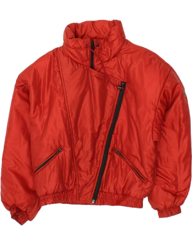 Casual Apparel For Women VINTAGE Womens Windbreaker Jacket UK 16 Large Red Polyamide