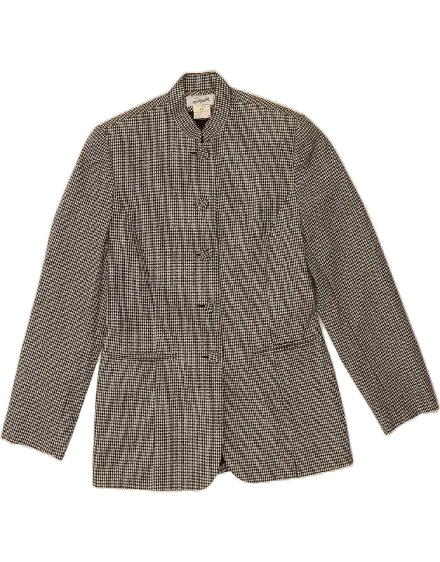 Chic Women's Attire INCOGNITO Womens 5 Button Blazer Jacket IT 42 Medium Grey Check