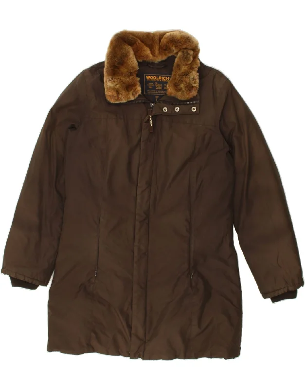 Sale For Women WOOLRICH Womens Padded Coat UK 16 Large Brown