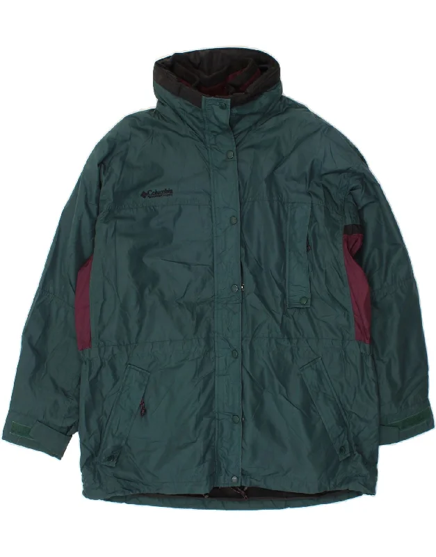 Sales Clothes COLUMBIA Womens Oversized Windbreaker Coat UK 18 XL Green Colourblock