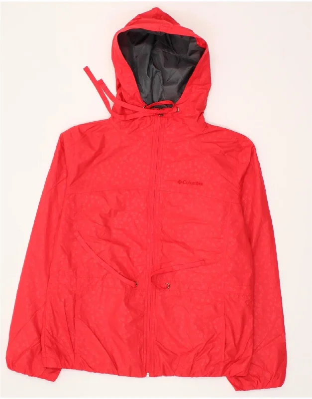 Laid-Back Elegance COLUMBIA Womens Abstract Pattern Hooded Rain Jacket UK 16 Large Red Laid-Back Elegance COLUMBIA Womens Abstract Pattern Hooded Rain Jacket UK 16 Large Red