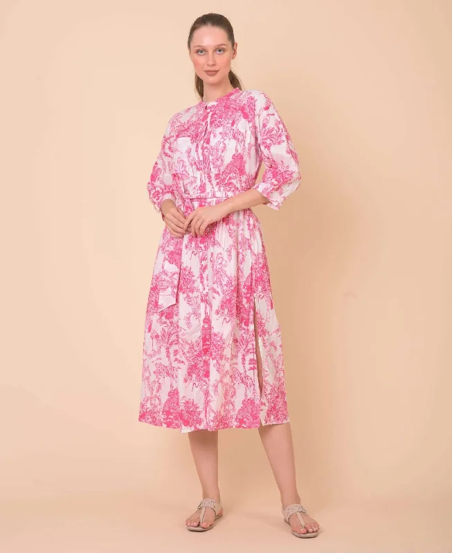 Women's Trendy Casual Outfit Lawson Dress - Pink Sketch