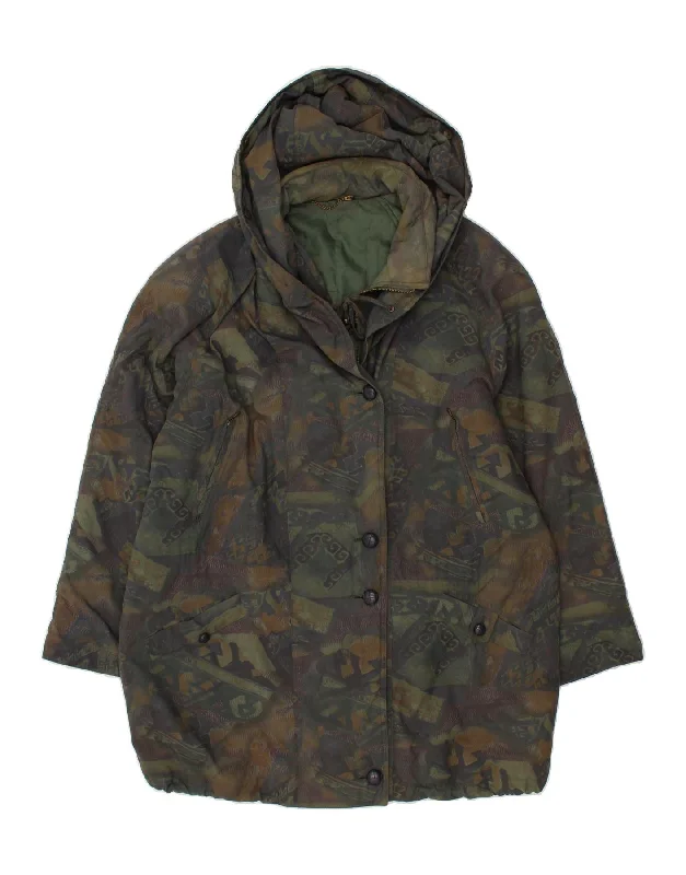 Women's Clothing Stores NINO Womens Abstract Pattern Windbreaker Coat UK 18 XL Green Colourblock Women's Clothing Stores NINO Womens Abstract Pattern Windbreaker Coat UK 18 XL Green Colourblock