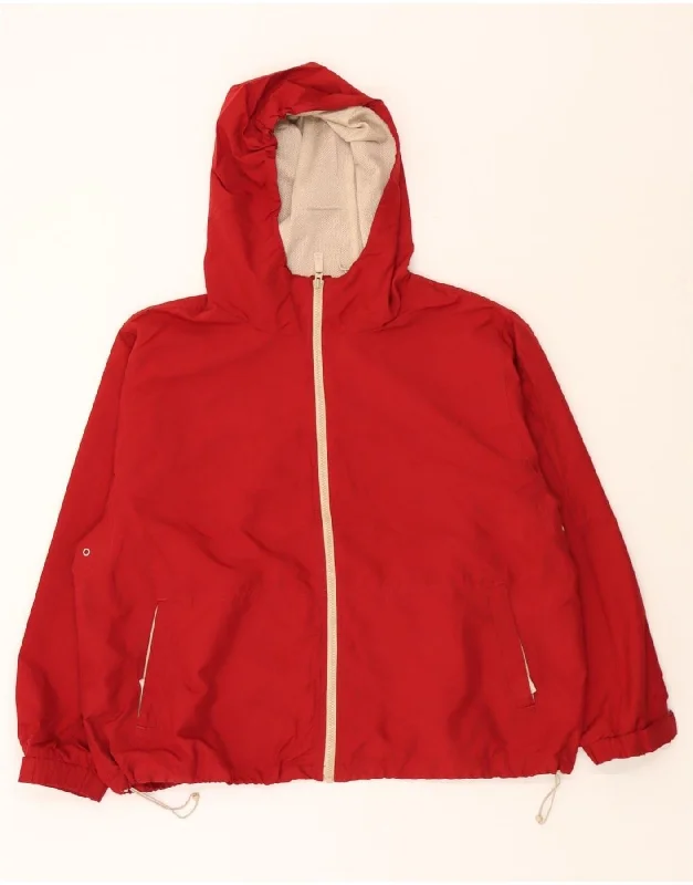 Women's Weekend Outfit EDDIE BAUER Womens Hooded Rain Jacket UK 20 2XL Red Polyester Women's Weekend Outfit EDDIE BAUER Womens Hooded Rain Jacket UK 20 2XL Red Polyester
