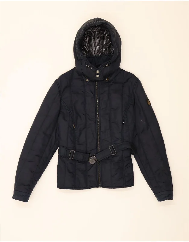 Women's Classic Attire REFRIGIWEAR Womens Hooded Padded Jacket IT 46 Large Navy Blue Polyamide Women's Classic Attire REFRIGIWEAR Womens Hooded Padded Jacket IT 46 Large Navy Blue Polyamide