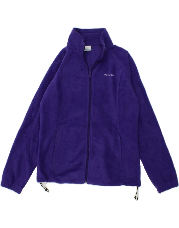 Women Wear Online COLUMBIA Womens Fleece Jacket UK 16 Large Purple Polyester