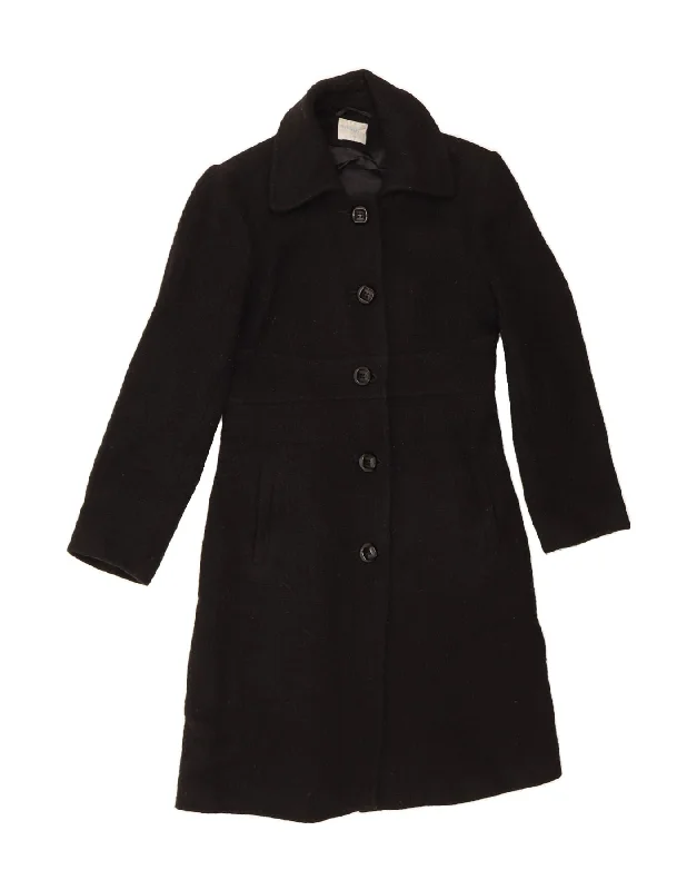 Seasonal Women's Fashion Trends OASIS Womens Overcoat UK 10 Small Black Wool