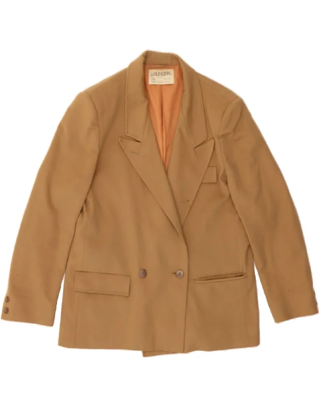 Women's Professional Attire JAEGER Womens Double Breasted Blazer Jacket UK 16 Large Brown Wool Women's Professional Attire JAEGER Womens Double Breasted Blazer Jacket UK 16 Large Brown Wool
