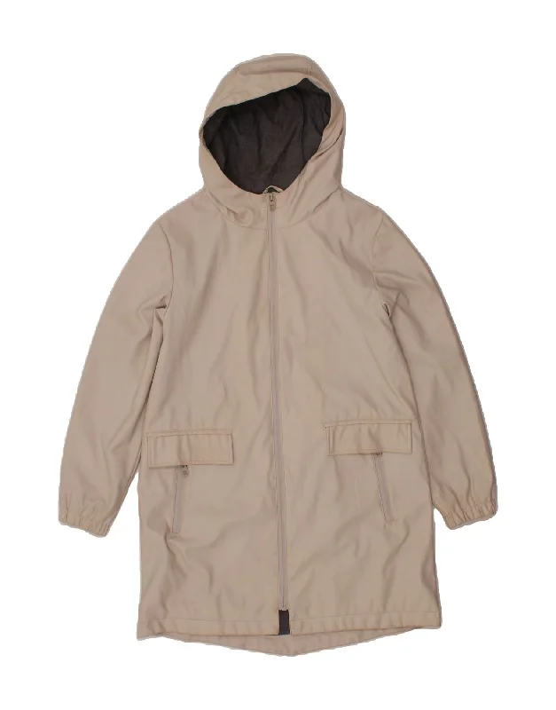 Women's Clothing Apparel ZARA Womens Hooded Raincoat UK 6 XS Beige Polyester