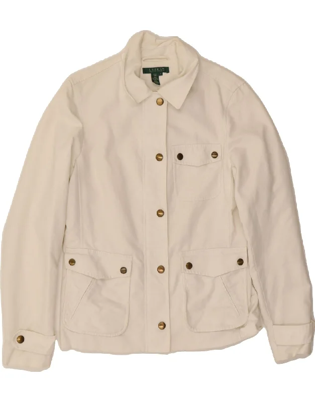 Women's Elegant Evening Outfit RALPH LAUREN Womens Utility Jacket UK 10 Small White Cotton Women's Elegant Evening Outfit RALPH LAUREN Womens Utility Jacket UK 10 Small White Cotton