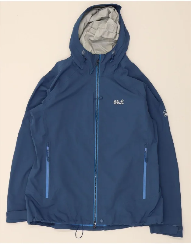 High-End Women's Apparel JACK WOLFSKIN Womens Hooded Windbreaker Jacket UK 20 2XL Blue Polyester High-End Women's Apparel JACK WOLFSKIN Womens Hooded Windbreaker Jacket UK 20 2XL Blue Polyester