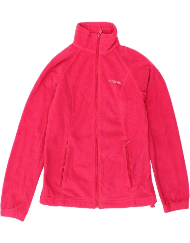 Modern Women's Clothes COLUMBIA Womens Fleece Jacket UK 10 Small Pink Polyester