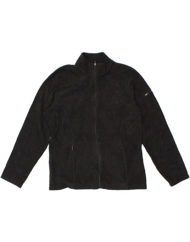 Women Fashion L.L.BEAN Womens Fleece Jacket UK 14 Medium Black Polyester