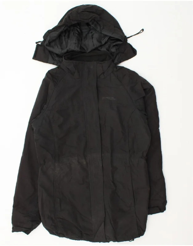 Women's Stylish Outerwear MOUNTAIN WAREHOUSE Womens Hooded Windbreaker Coat UK 12 Medium Black