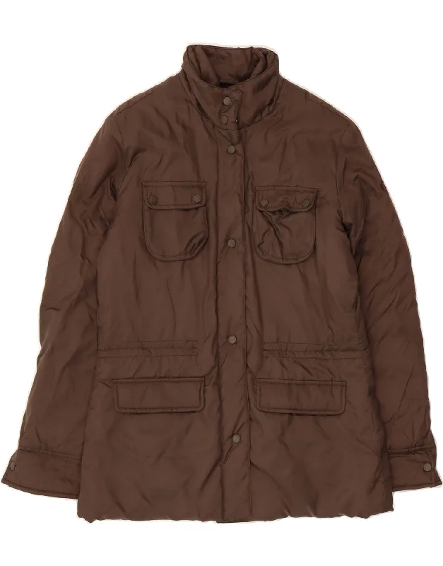 Timeless Elegance SERGIO TACCHINI Womens Padded Jacket IT 48 XL Brown Polyamide