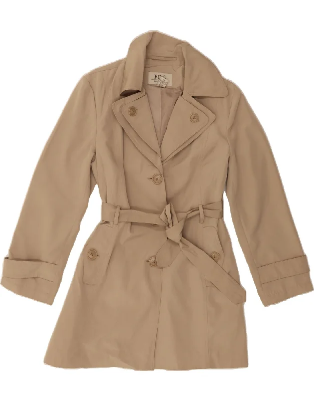 Women's Outdoor Attire LONDON FOG Womens Trench Coat UK 14 Large Beige Polyester