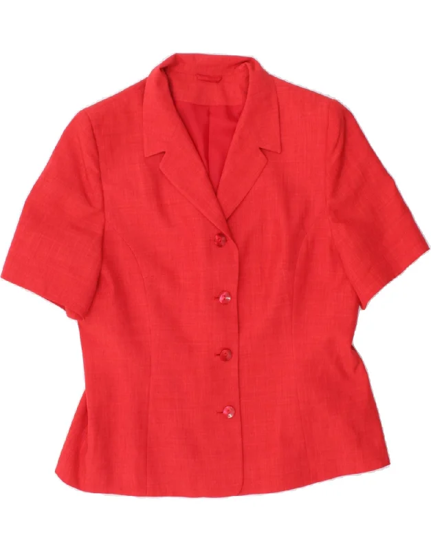Women's Resort Apparel ST. BERNARD Womens Short Sleeve 4 Button Blazer Jacket UK 16 Large Red Women's Resort Apparel ST. BERNARD Womens Short Sleeve 4 Button Blazer Jacket UK 16 Large Red
