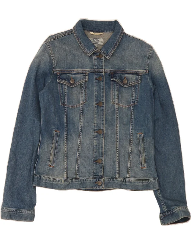 Women's Clothes For Work FAT FACE Womens Denim Jacket UK 10 Small  Blue Cotton