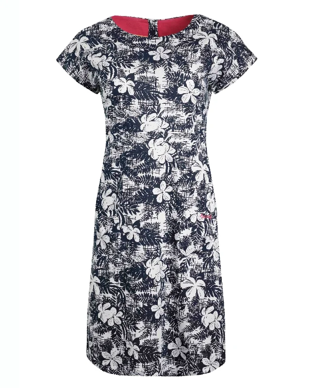 Casual and Comfortable Outfits Tallahassee Printed Jersey Dress - Dark Denim