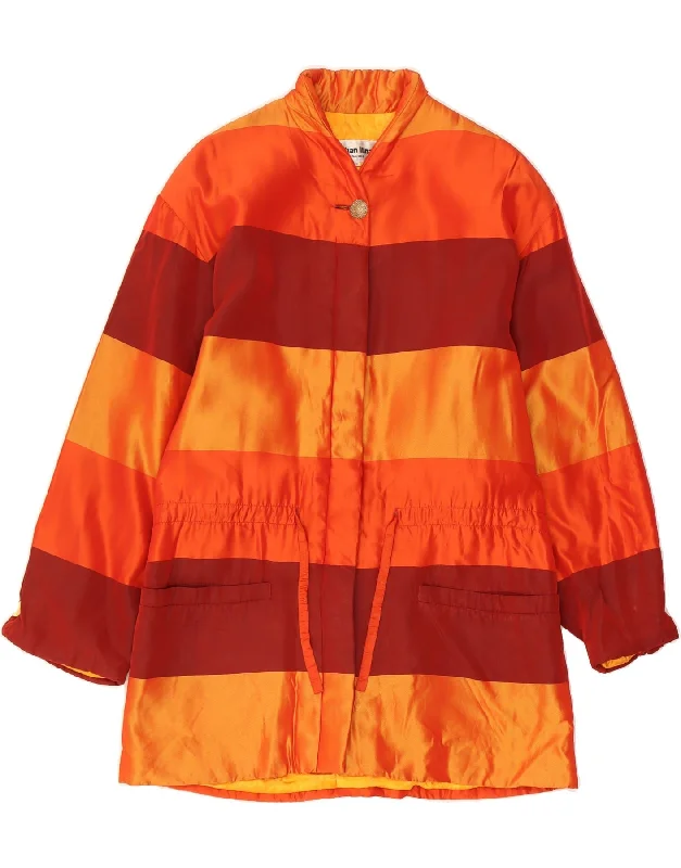 Women's Wedding Apparel CHRISTIAN LLINARES Womens Bomber Jacket EU 38 Medium Orange Striped Modern Women's Wedding Apparel CHRISTIAN LLINARES Womens Bomber Jacket EU 38 Medium Orange Striped Modern