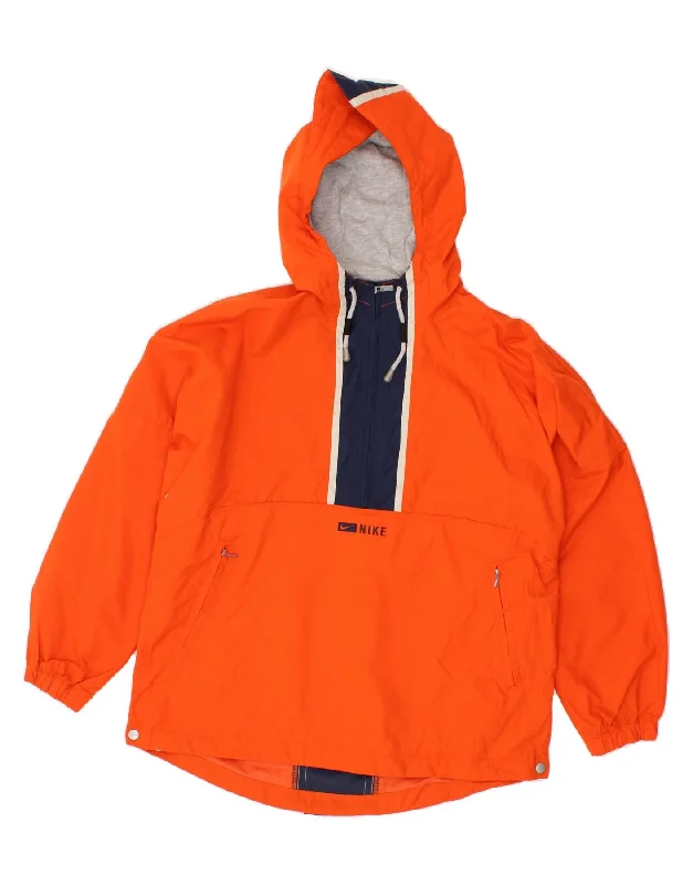 Women's Elegant Evening Outfit NIKE Womens Oversized Hooded Anorak Jacket US 4/6 Small Orange Colourblock Women's Elegant Evening Outfit NIKE Womens Oversized Hooded Anorak Jacket US 4/6 Small Orange Colourblock