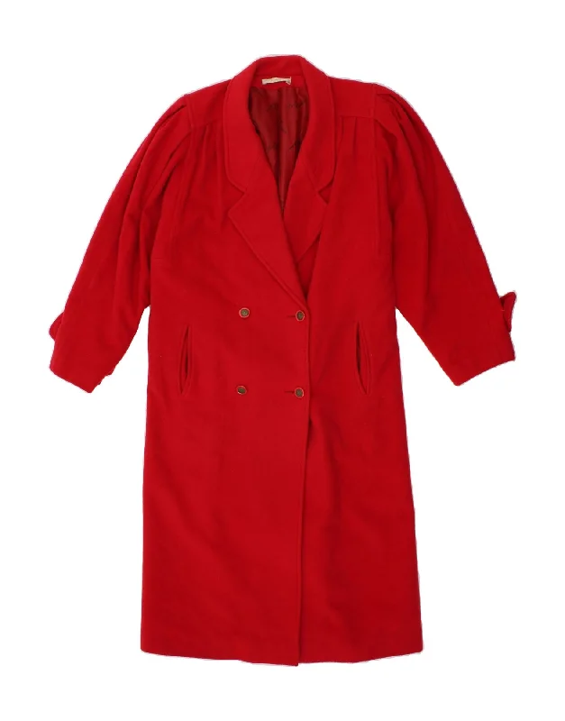 Holiday Gift Guide Sale VINTAGE Womens Double Breasted Coat UK 14 Large Red Cashmere Holiday Gift Guide Sale VINTAGE Womens Double Breasted Coat UK 14 Large Red Cashmere