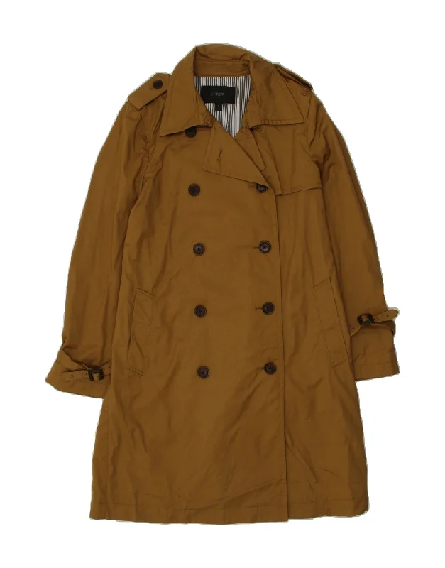 Relaxed Fit Women's Fashion J. CREW Womens Trench Coat US 8 Medium Brown Cotton