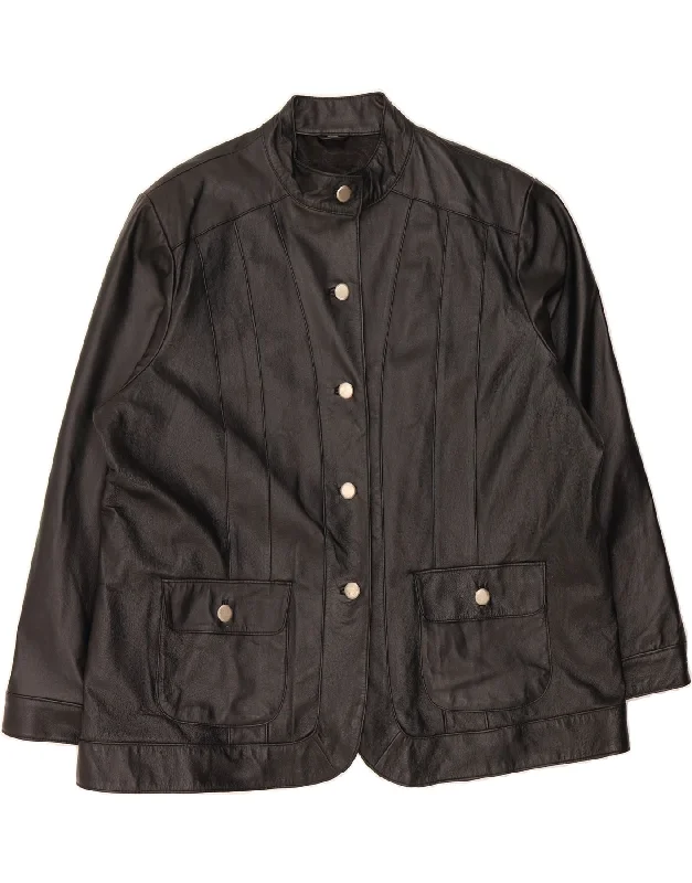 Women's Vintage Attire VINTAGE Womens Bomber Jacket UK 20 2XL Black