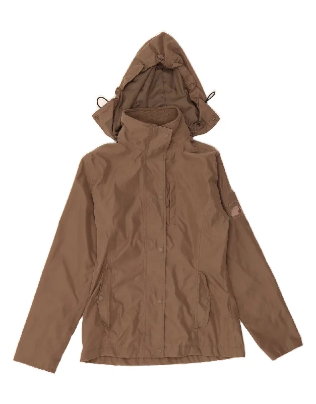 Women's Resort Apparel JACK MURPHY Womens Hooded Windbreaker Jacket UK 12 Medium Brown Polyester Women's Resort Apparel JACK MURPHY Womens Hooded Windbreaker Jacket UK 12 Medium Brown Polyester