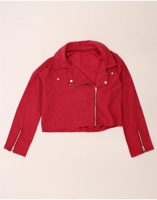 Women's Evening Attire VINTAGE Womens Bolero Jacket UK 16 Large Red Polyester