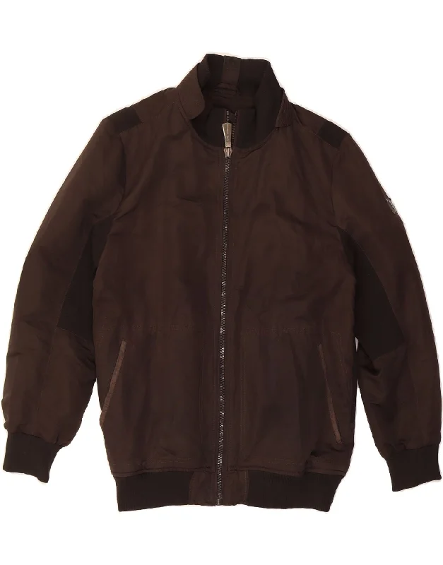 VIP Member Discount TRUSSARDI Womens Bomber Jacket UK 16 Large Brown Polyester