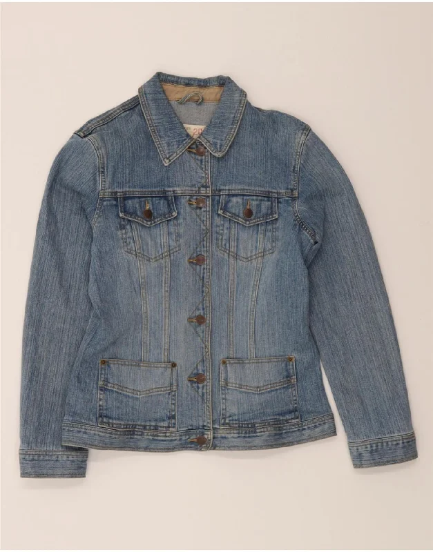 Women's Vintage Attire EDDIE BAUER Womens Denim Jacket UK 16 Large Blue Cotton