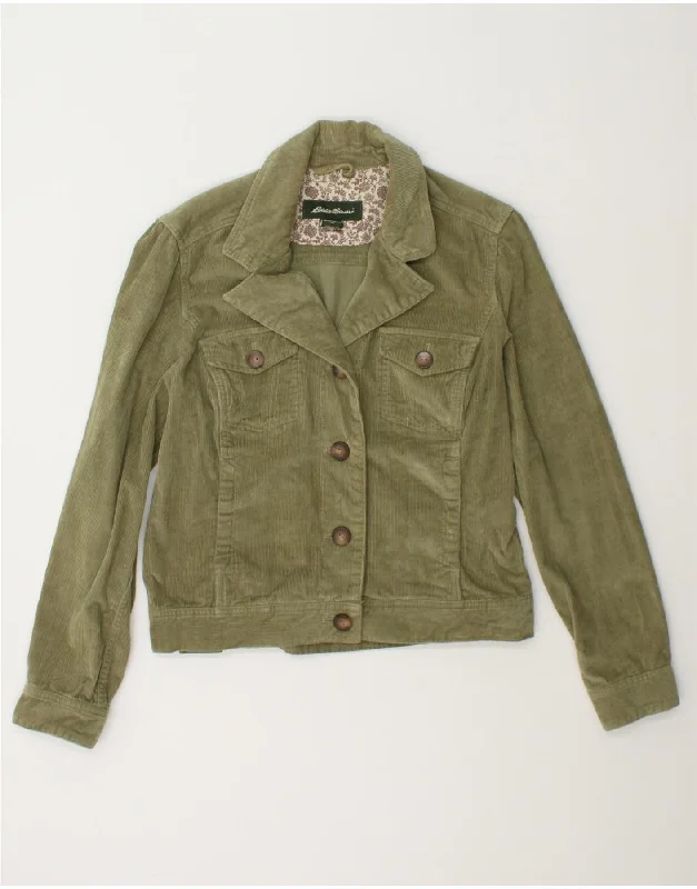 Unique Women's Fashion Pieces EDDIE BAUER Womens Corduroy Jacket UK 14 Medium Khaki Cotton Unique Women's Fashion Pieces EDDIE BAUER Womens Corduroy Jacket UK 14 Medium Khaki Cotton