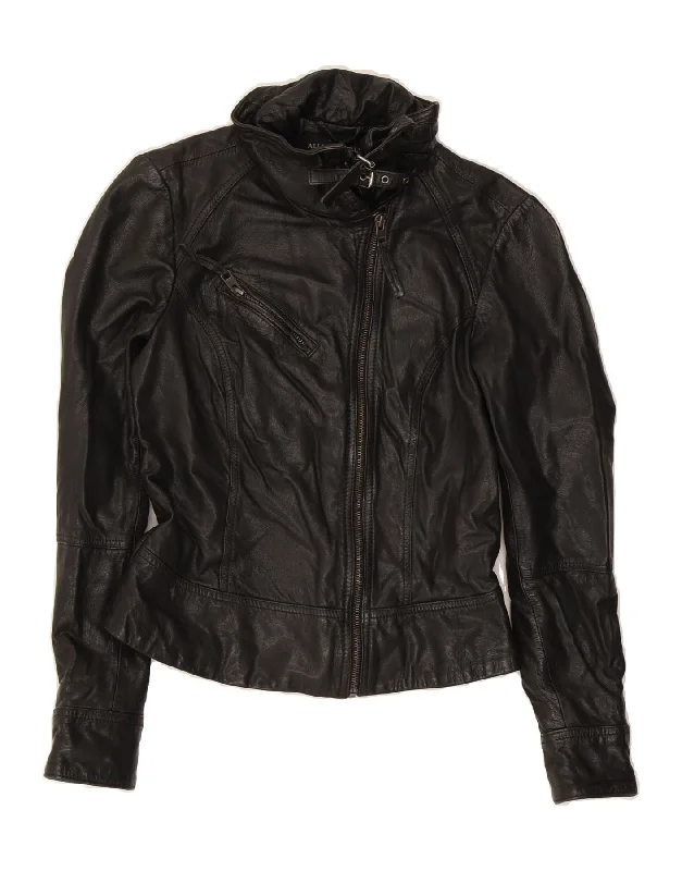 Versatile Women's Clothing for All Occasions ALL SAINTS Womens Crop Leather Jacket UK 8 Small Black Leather Biker Versatile Women's Clothing for All Occasions ALL SAINTS Womens Crop Leather Jacket UK 8 Small Black Leather Biker