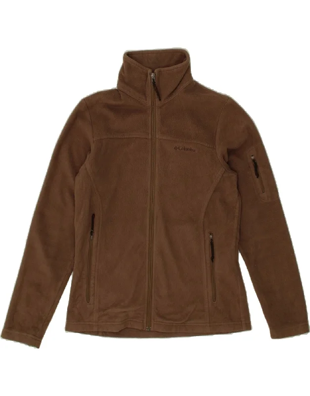 Women's Casual Apparel For Weekends COLUMBIA Womens Fleece Jacket UK 14 Medium Brown Polyester