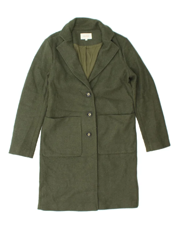 Women's Versatile Apparel WHISTLES Womens Overcoat UK 8 Small Khaki Polyester